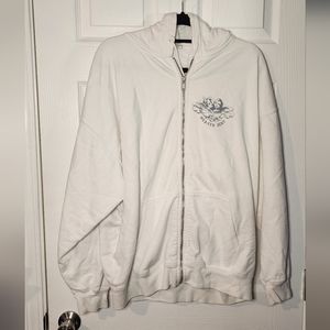 John Galt Ivory Heaven Sent Zip up sweater
